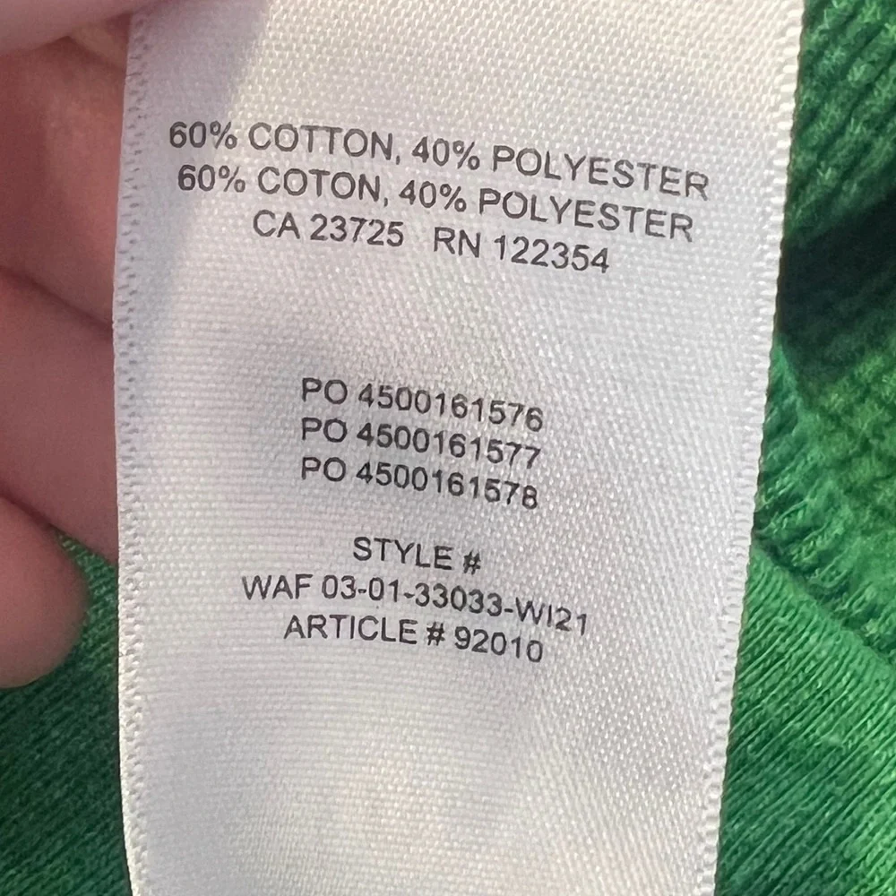 ARITZIA TNA Women’s Green Waffle Knit Full Zip Hooded Jacket Plus Size 2XL - Picture 4 of 4